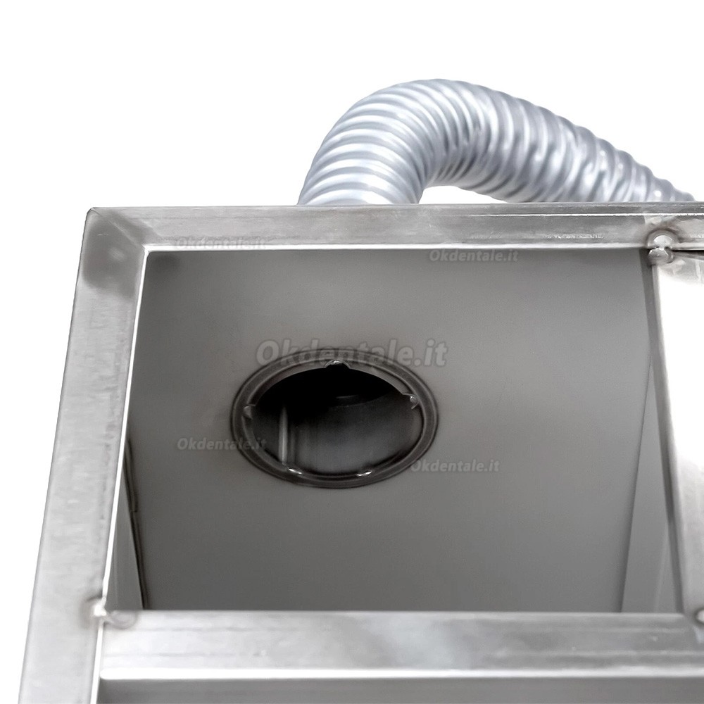 Filtro per gesso dentale, serbatoio di sedimentazione in acciaio inox con filtrazione a 5 strati